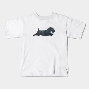 Sealyham Terrier Silhouette Art Black Dog Kids T-Shirt
